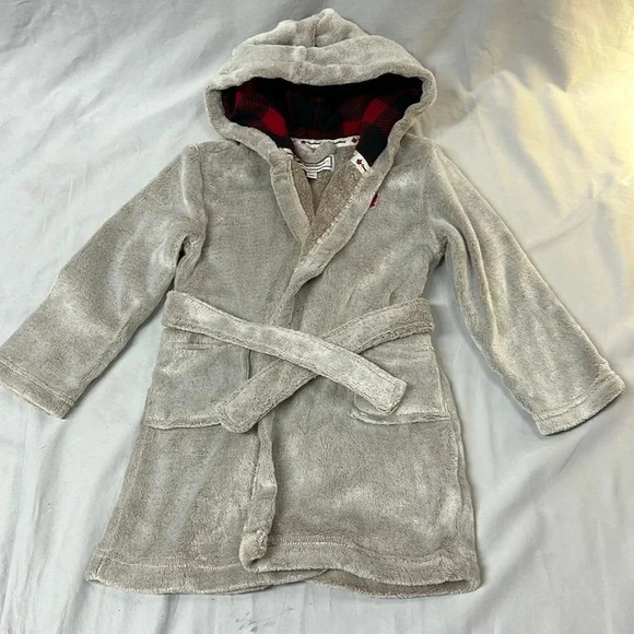 Canadiana - plush hooded robe. Size 3T - Picture 1 of 3